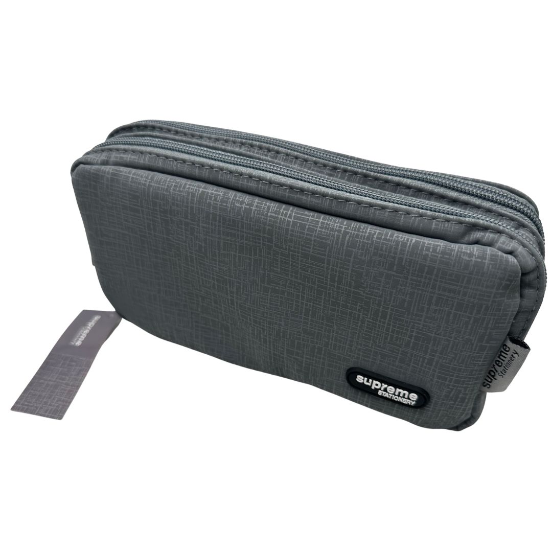 DOUBLE PENCIL CASE DARK GREY (PC-0933)